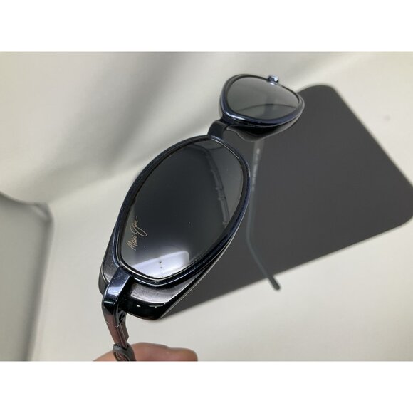 Maui Jim Sunglasses Frames Blue Gray MJ-124-02 Made in Italy Small Oval Frame